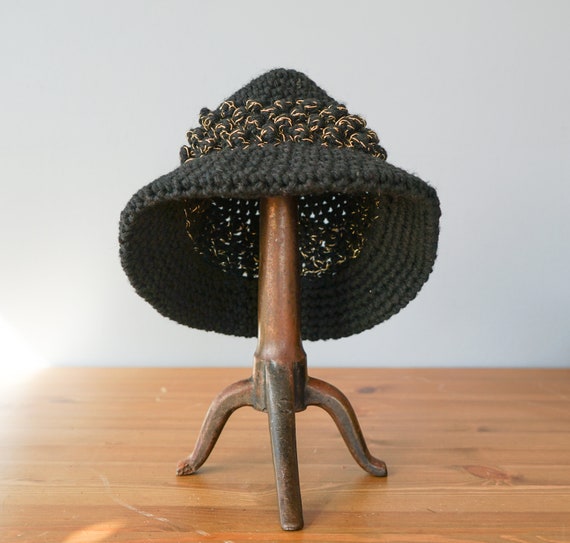 Vintage Knit Bucket Hat, Vintage Beanie Hat, Vint… - image 5
