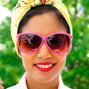 Vintage Sunglasses 1980&#39;s New old Stock/Vintage/80&#39;s Glamour Pink Toned Sunglass Frames Very Cute Made In Taiwan