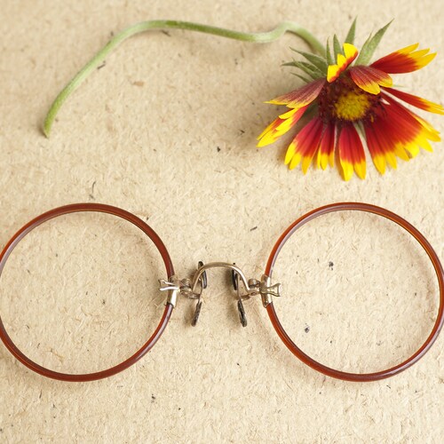 Vintage Antique Pince Nez eyeglass New shops Old Stock 1900s Gold filled by Shuron Rare color 12k 1/10 gold filled