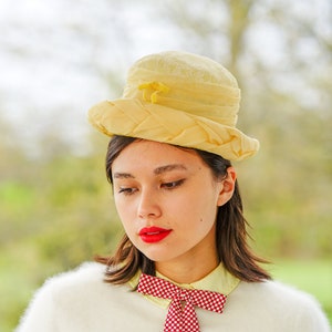 Vintage Breton Hat, Women Bowler Hat, 1950s-60s Hat, Vintage Hat, Vintage Women Hat, Vintage Millinery, Tea Party Hat, Retro Hat