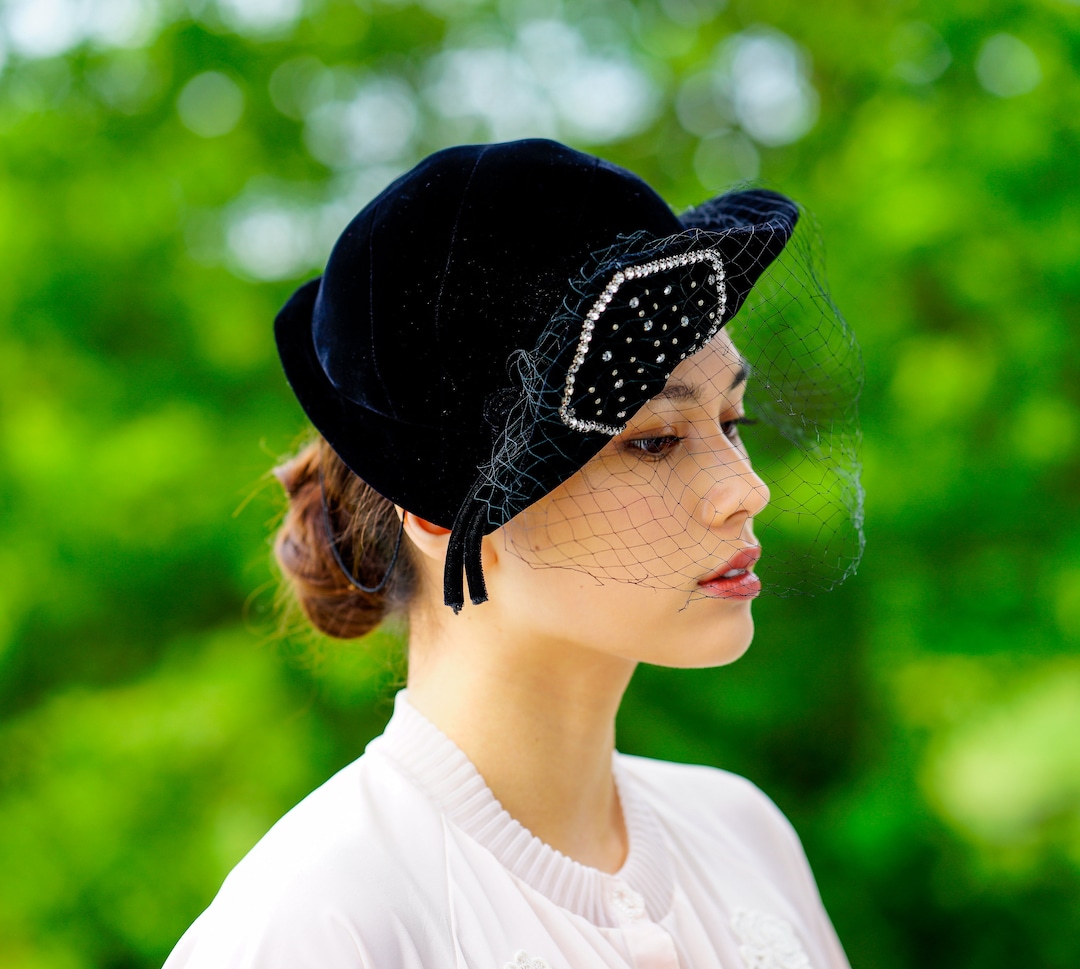 帽子 Vintage velours hat Women Girls Vintage PU Leather 8 Panels Newsboy Hat Beret