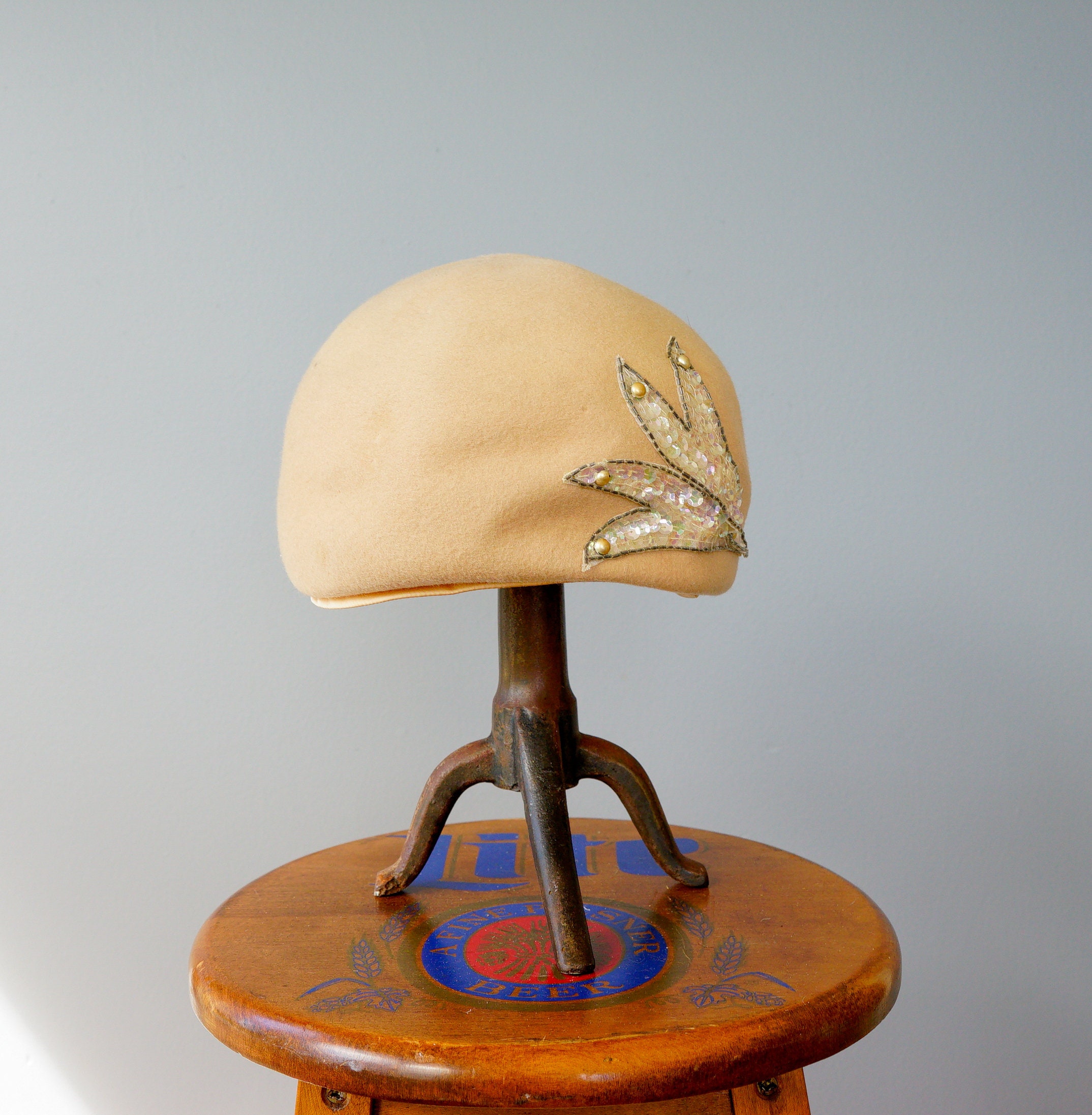 Vintage Felted Bubble Ostrich Hat Womens Hat Box 50s 60s Hat Felt Ostrich Hat - Etsy main image 2