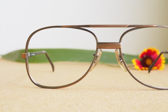 Vintage Aviator Eyeglasses 1980s/Glasses/New Old … - image 3