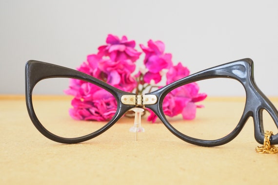Vintage Eyeglass 1960s Longerette cateye glasses/… - image 7