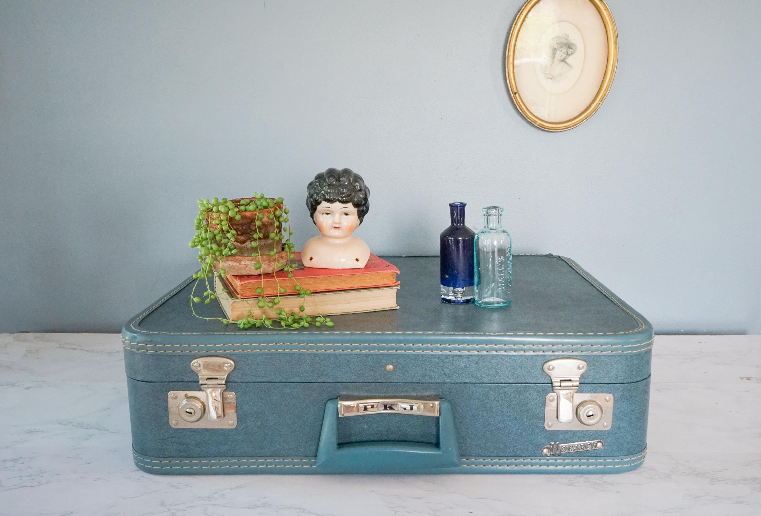 Blue 1950s Suitcase - Etsy