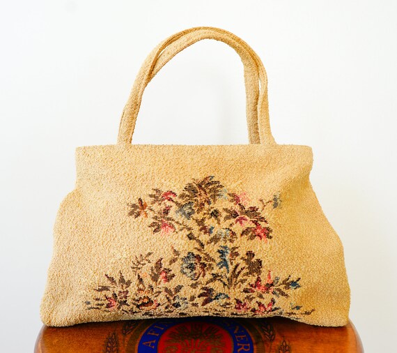 Vintage Floral Tapestry Purse/ Embroidery Purse/ … - image 8