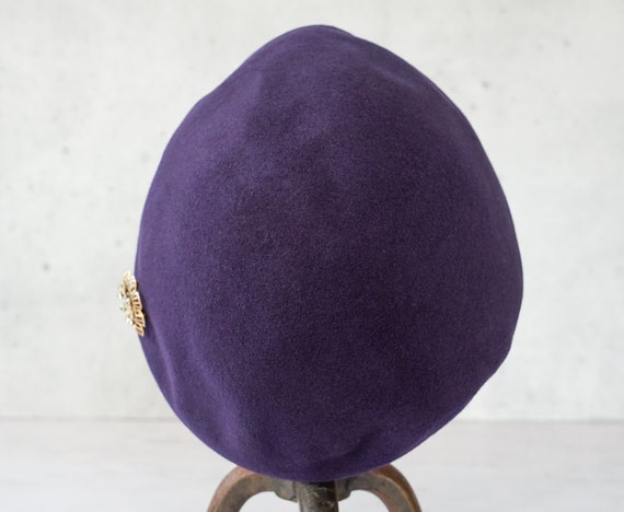 Vintage Wool Rhinestones Half Hat, Profile Hat, V… - image 9