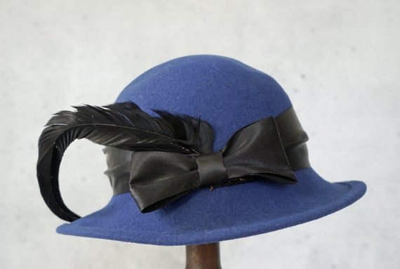 Vintage Feather Cloche Hat, Vintage Hat, 1960s-70… - image 6