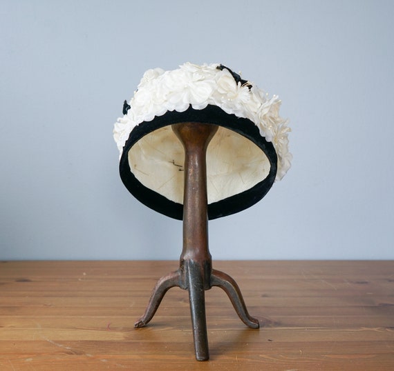 Vintage Floral Pillbox Hat, Vintage Hat, 1950s-60… - image 6