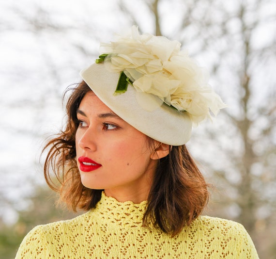 Vintage Floral Bucket Hat, Vintage Hat, 1950s-60s… - image 3