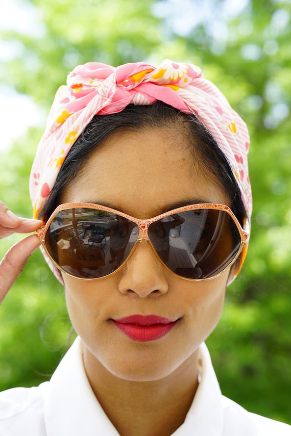 Vintage Sunglasses 1980's New Old Stock/vintage/80's Glamour Pink