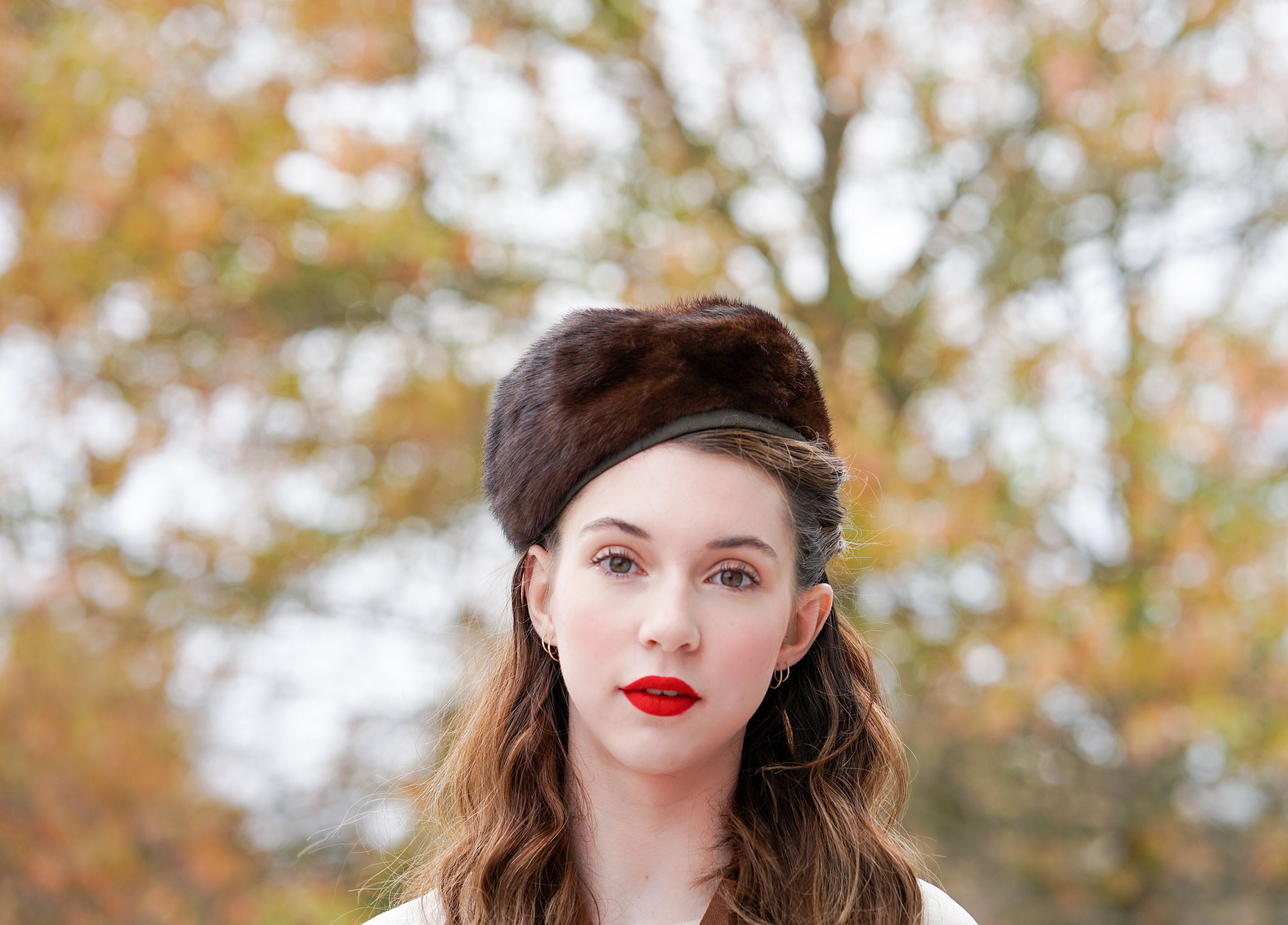 Vintage Fur Pillbox Hat, Cossack Hat, Vintage Hat, Vintage  display picture 1