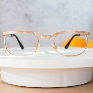Vintage Eyeglasses 1970&#39;s Gold Tone New Old Stock Frames Retro frames eyeglass