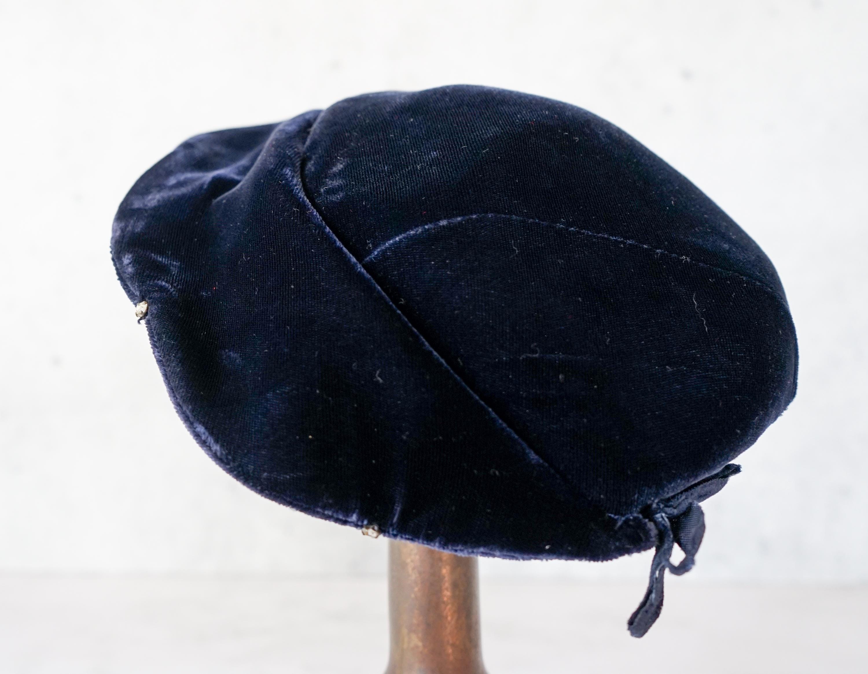 Vintage Sunnyland Velour Hat with Rinestones Rare ! Size 22 1/2 Vintage 1950s Brown Flamand Velour Hat | Made in Italy by La  main image 2