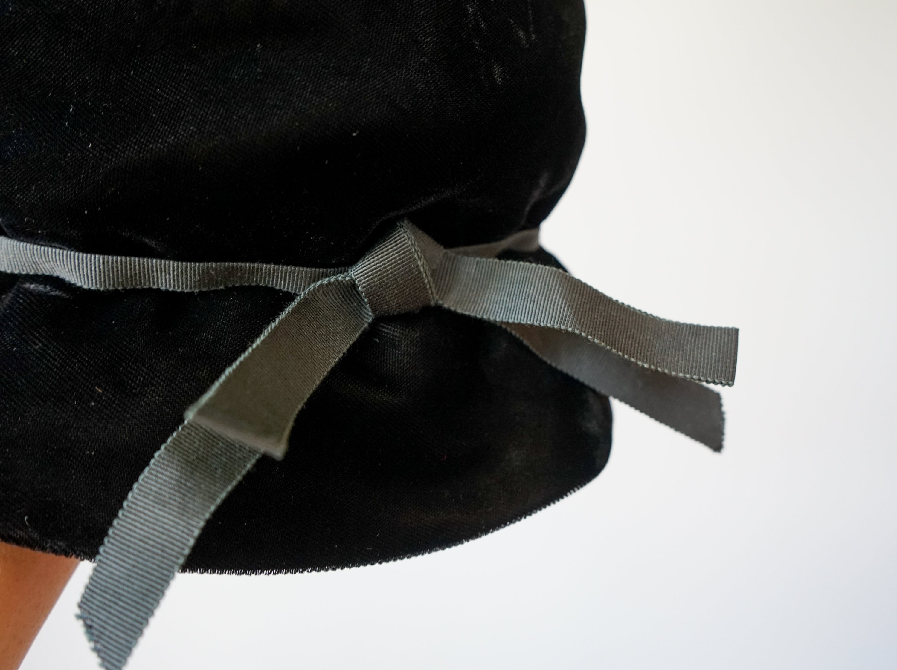 Vintage Velvet Bucket Hat, Cloche Hat, Vintage Hat, 1950s 