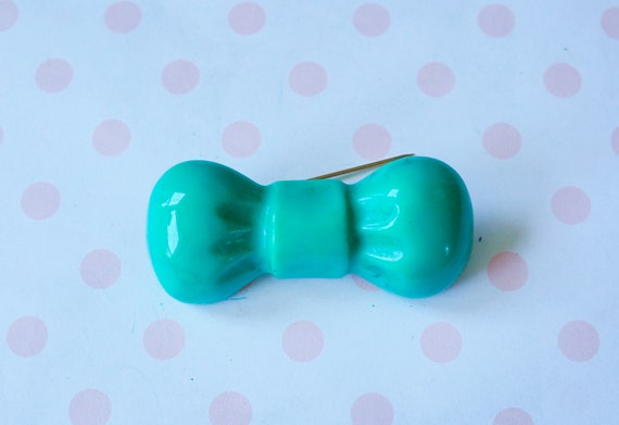 Vintage Italian Resin Plastic Bow Brooch, 1970s-1… - image 7