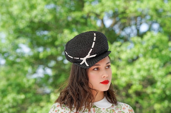 Vintage Straw Pillbox Hat, Vintage Hat, 1950-60s Hat, Jackie  display picture 2
