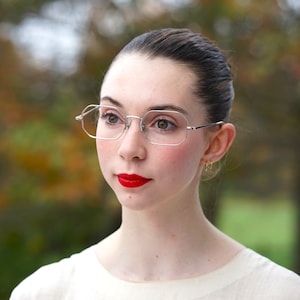 Vintage Shuron Eyeglasses 1930s/wire rim 1/10 12K Gold filled/ eyeglasses New Old Stock/silver tone/hipster