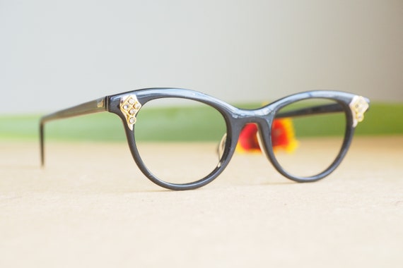 Vintage Eyeglasses Cat eye 1960's Cateye Made In … - image 5