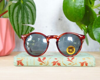 VINTAGE SUNGLASSES: 1980s Brown Tone New Old Stock Made in  display picture 1