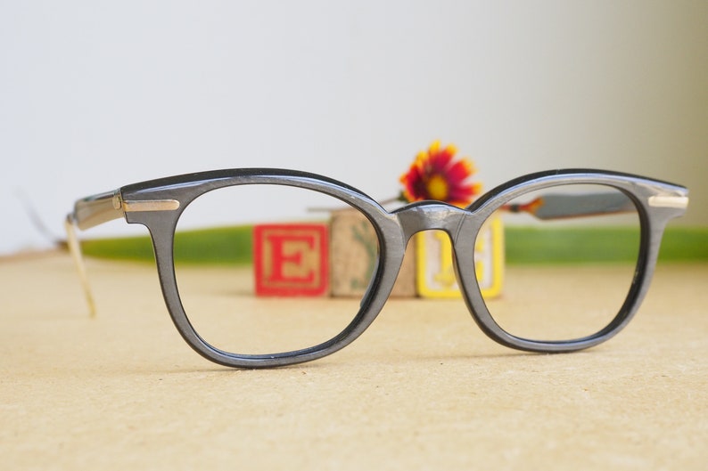 Vintage Victory Optical Eyeglasses 1950s glassesFrames EyeglassesHipsterArnel styleGeek Grey Tone New Old Stock