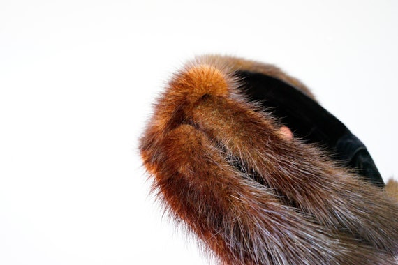 Vintage Fur Halo Headband Hat, Vintage Half Hat, … - image 6