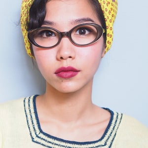 Vintage Cat Eye Frame/ 1960s Eyeglasses/ Made In France BY TWE/ Shiny Brown Color Frames