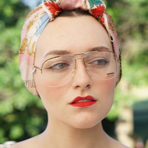 Vintage Aviator Brillen 1980er Jahre/Brille/New Old Stock/Gold Ton All Metal Frames Made In Italy nach Abmessungen