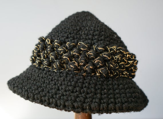 Vintage Knit Bucket Hat, Vintage Beanie Hat, Vint… - image 6