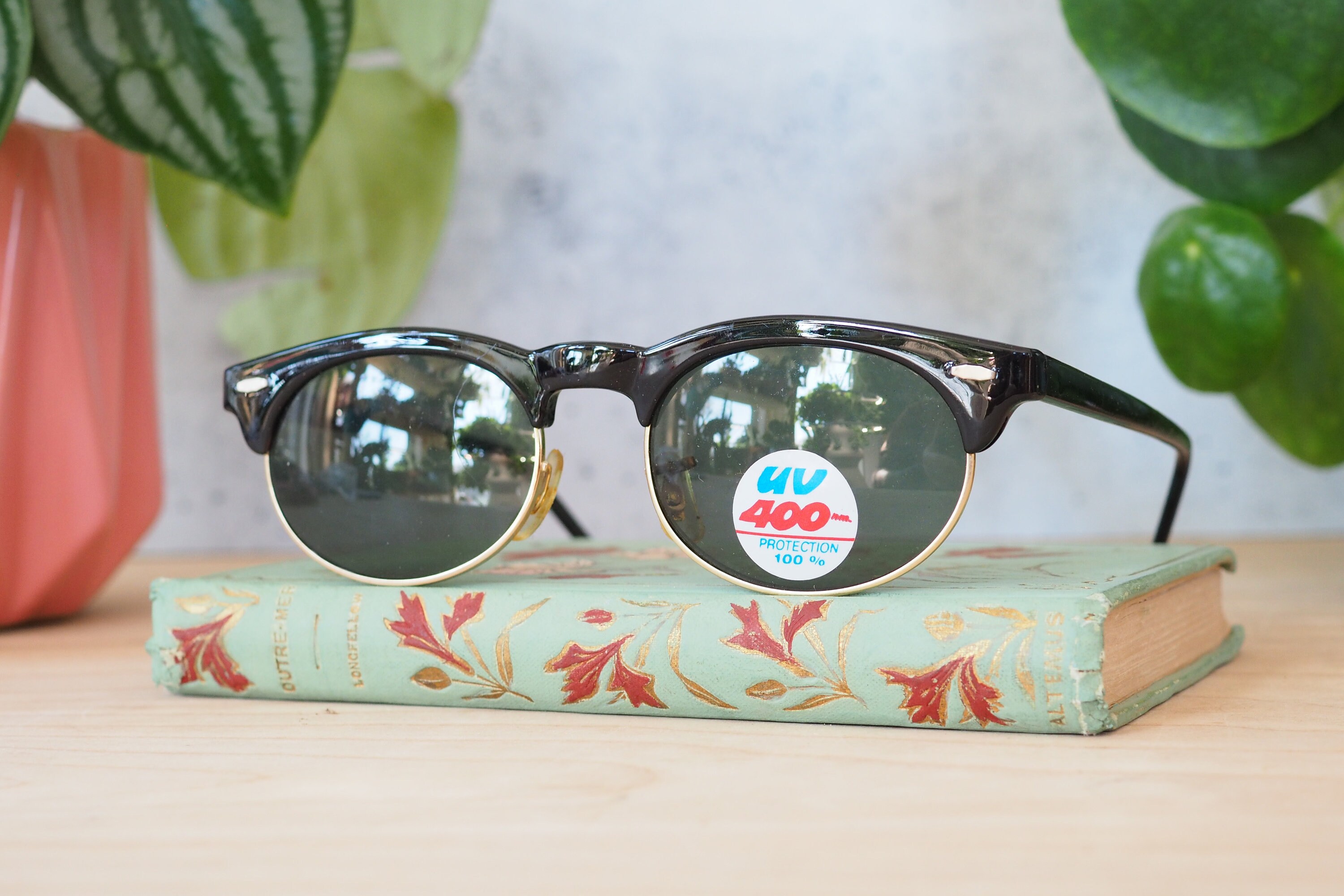 Revlon Vintage Multicolor Oval Browline Sunglasses Revlon Sunglasses - Etsy main image 2