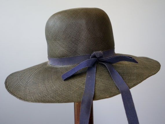 Vintage Straw Boater Hat, Wide Brim Hat, 1960s Ha… - image 7