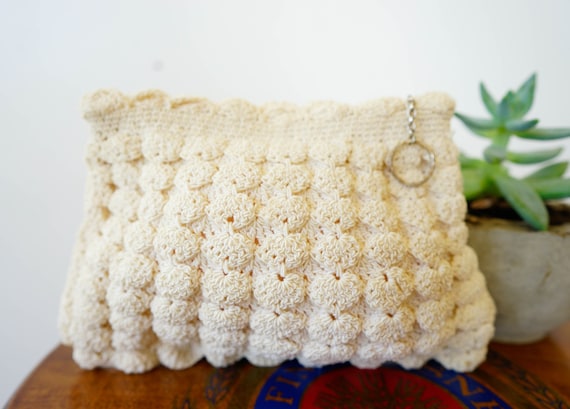 Vintage 1940s Crochet Purse/ Crochet Bag/ Vintage… - image 3