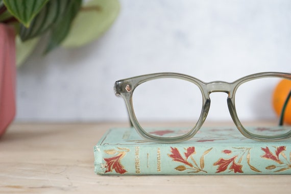 Vintage American Optical Eyeglasses 1970's Green … - image 3