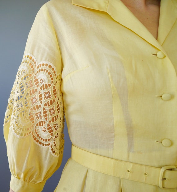 Vintage 1950s Embroidery Dress Size S, Vintage Dr… - image 6