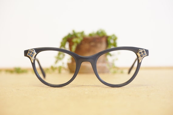 Vintage Eyeglasses 1960s cateye glasses/Frames /E… - image 2