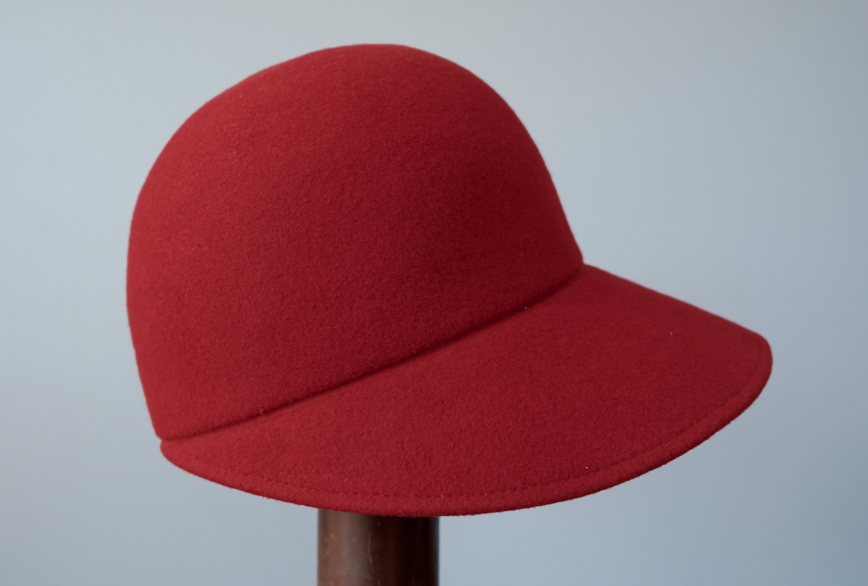 Vintage 30s 40s Saks Fifth Avenue Millinery Felt Wool Hat Cap Red Womens USA Red Original Vintage Hats for Women for sale | eBay main image 2