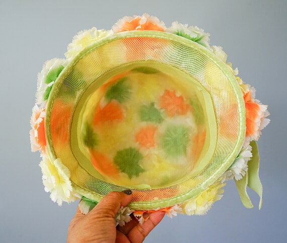Vintage Floral Cloche Hat Yellow 1950’s-60’s & Vintage Chapeaux de Paris Hat Box il_fullxfull.3876438080_tmfk.jpg main image 4