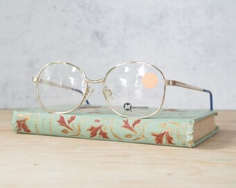 Monturas de gafas vintage de los años 90 / Gafas / Monturas NOS (New Old Stock) semiredondas modernas ópticas