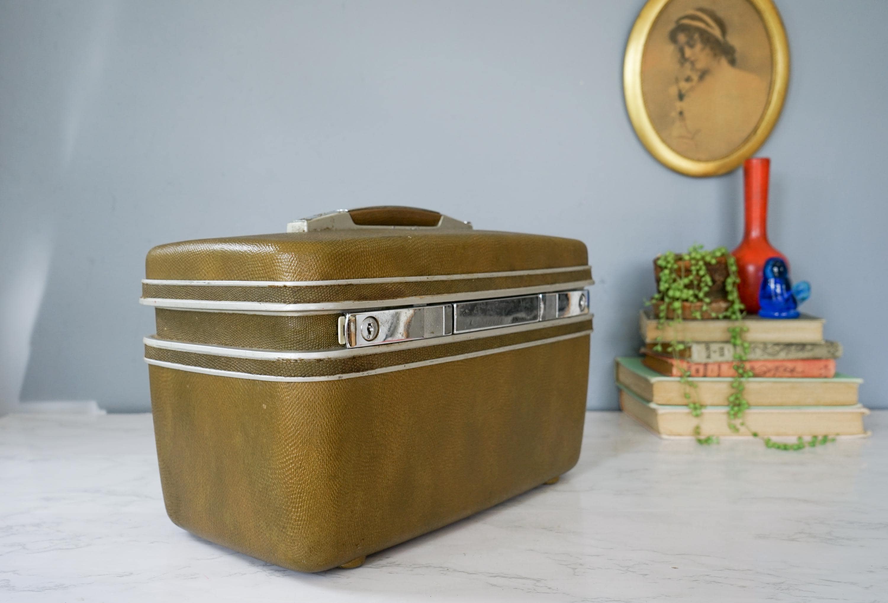 Vintage Samsonite Sherbrooke Train Case/ 1960s-70s Luggage