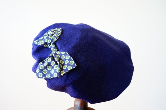 Vintage Beret Hat with Bow, Vintage Hat, 1960s Ha… - image 8