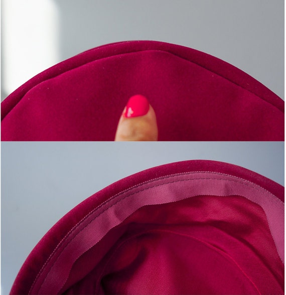 Vintage Velvet Pillbox Hat, 1950s-60s Hat, Vintage Hat  display picture 1