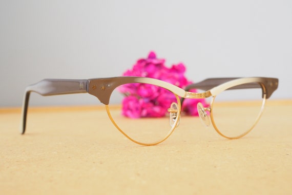 Vintage Eyeglass 1960s cateye glasses/New Old Sto… - image 5