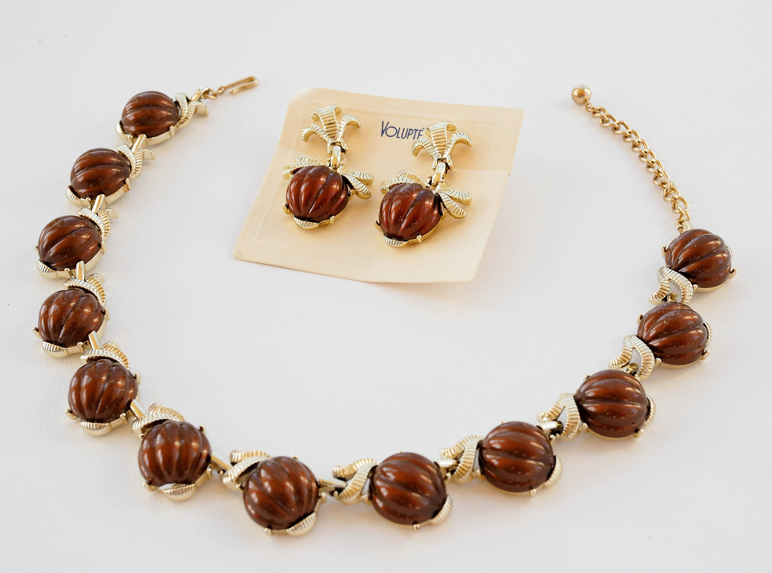 ヴィンテージ Volupte ネックレス イヤリング セット 新品 タグ付き