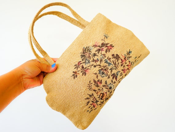 Vintage Floral Tapestry Purse/ Embroidery Purse/ … - image 2