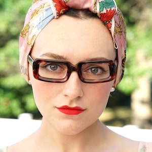 Vintage eyeglasses 1960's Glasses/frames/eyeglass/rectangular Shape Made In France New Old Stock brown tone