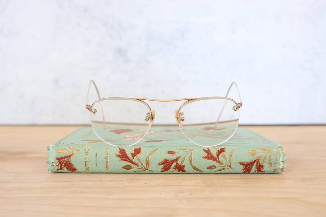 Shuron Vintage Eyeglass Frames 12k Gold Filled Wire Wrapped With Vintage Case Shuron 1930 main image 2