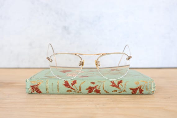 Vintage Shuron Eyeglasses 1920s/wire rim/eyeglasses Cable temples