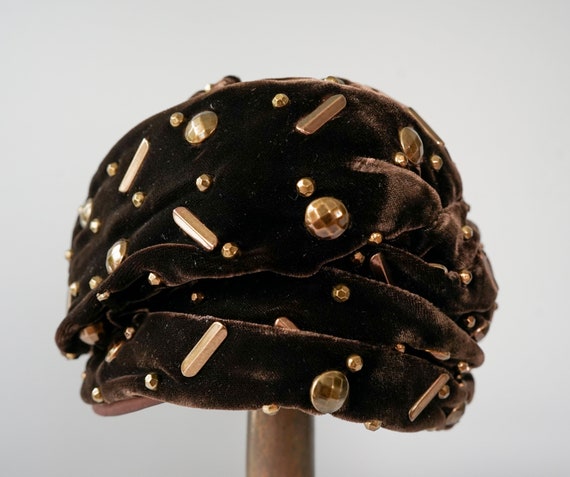 Vintage Turban Hat with Hatbox, Vintage Hat, 1950… - image 5