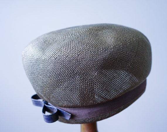 Vintage Straw Pillbox Hat, Vintage Hat, 1950-60s … - image 6