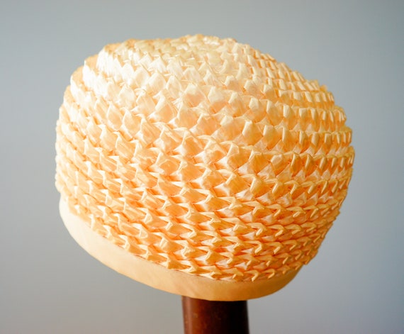 Vintage Straw Pillbox Hat, 1950s-1960s Hat, Vinta… - image 5